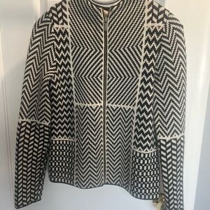 Banana Republic zippered geometric sweater
